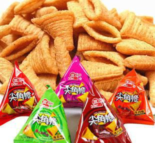 三惠尖角脆 五種口味妙脆角，休閑零食新選擇，膨化食品整箱批發指南